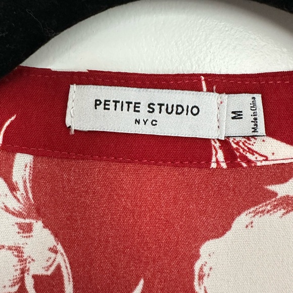 Petite Studio NYC Celina Red Floral Long Dress Size M - Picture 5 of 6